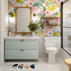 Цветная и яркая ванная комната: как преобразить санузел в Большой Мурте - bolshaya-murta.mebel54.com | фото