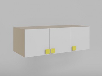 Антресоль на шкаф 3-х створчатый Клаксон без машинок (Белый/корпус Клен) в Большой Мурте - bolshaya-murta.mebel54.com | фото