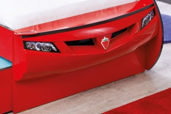 CARBED Кровать-машина Coupe с выдвижной кроватью Red 20.03.1306.00 в Большой Мурте - bolshaya-murta.mebel54.com | фото
