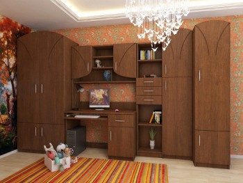 Буратино Детская Комплект мебели (Орех) в Большой Мурте - bolshaya-murta.mebel54.com | фото