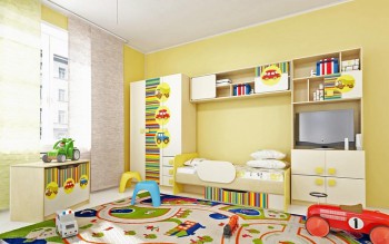 Детская комната Клаксон (Бежевый/корпус Клен) в Большой Мурте - bolshaya-murta.mebel54.com | фото
