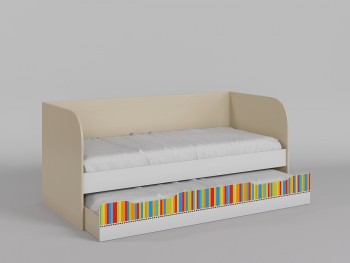 Диван-кровать Клаксон без машинок (Белый/корпус Клен) в Большой Мурте - bolshaya-murta.mebel54.com | фото