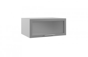 Гарда ГПГС 800 шкаф верхний горизонтальный глубокий со стеклом (Джинс/корпус Серый) в Большой Мурте - bolshaya-murta.mebel54.com | фото