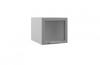 Гарда ГВПГС 500 шкаф верхний горизонтальный глубокий со стеклом высокий (Белый/корпус Серый) в Большой Мурте - bolshaya-murta.mebel54.com | фото
