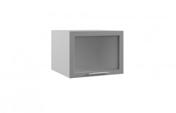 Гарда ГВПГС 600 шкаф верхний горизонтальный глубокий со стеклом высокий (Белый/корпус Серый) в Большой Мурте - bolshaya-murta.mebel54.com | фото