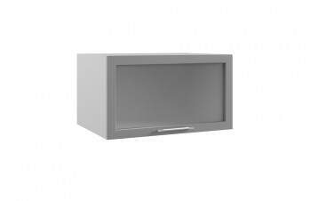 Гарда ГВПГС 800 шкаф верхний горизонтальный глубокий со стеклом высокий (Белый/корпус Серый) в Большой Мурте - bolshaya-murta.mebel54.com | фото