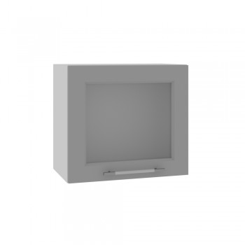 Гарда ВПГС 500 шкаф верхний горизонтальный со стеклом высокий (Серый Эмалит/корпус Серый) в Большой Мурте - bolshaya-murta.mebel54.com | фото