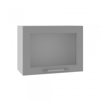 Гарда ВПГС 600 шкаф верхний горизонтальный со стеклом высокий (Серый Эмалит/корпус Серый) в Большой Мурте - bolshaya-murta.mebel54.com | фото