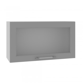 Гарда ВПГС 800 шкаф верхний горизонтальный со стеклом высокий (Серый Эмалит/корпус Серый) в Большой Мурте - bolshaya-murta.mebel54.com | фото