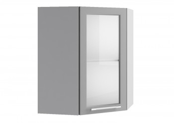 Гарда ВПУС 550 шкаф верхний угловой со стеклом Белый в Большой Мурте - bolshaya-murta.mebel54.com | фото