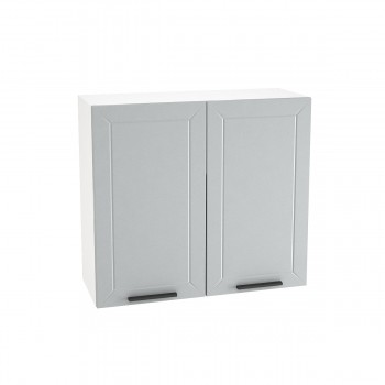 Шкаф верхний 2 двери Глетчер ШВ-800 (Гейнсборо Силк/корпус белый) в Большой Мурте - bolshaya-murta.mebel54.com | фото