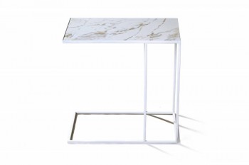 Журнальный столик Stone 018 (Прямоугольный) Металл/Керамика 500 Белый в Большой Мурте - bolshaya-murta.mebel54.com | фото
