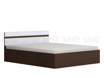 Ким кровать 1,4 (Венге/белый глянец) в Большой Мурте - bolshaya-murta.mebel54.com | фото