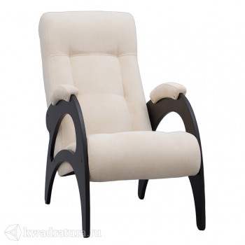 Кресло для отдыха Неаполь Модель 9 без лозы (Венге-эмаль/Ткань Ваниль Verona Vanilla) в Большой Мурте - bolshaya-murta.mebel54.com | фото