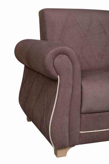 Кресло для отдыха "Порто" (велюр текстура лиловый / микровельвет крем)/осн. в Большой Мурте - bolshaya-murta.mebel54.com | фото