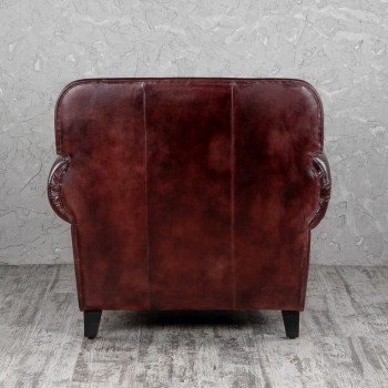 Кресло кожаное Элегант (Бордовый) в Большой Мурте - bolshaya-murta.mebel54.com | фото