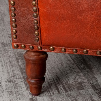 Кресло кожаное Лофт Аристократ (кожа буйвола) в Большой Мурте - bolshaya-murta.mebel54.com | фото