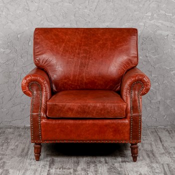 Кресло кожаное Лофт Аристократ (кожа буйвола) в Большой Мурте - bolshaya-murta.mebel54.com | фото