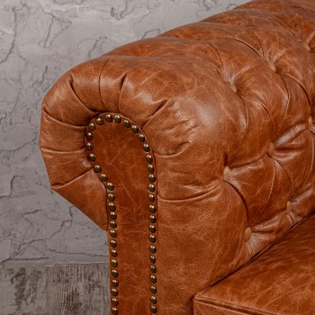 Кресло кожаное Лофт Честер (кожа буйвола) в Большой Мурте - bolshaya-murta.mebel54.com | фото