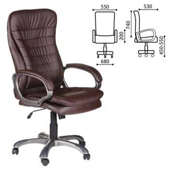 Кресло офисное BRABIX Omega EX-589 (коричневое) в Большой Мурте - bolshaya-murta.mebel54.com | фото