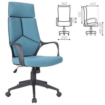 Кресло офисное BRABIX Prime EX-515 (голубая ткань) в Большой Мурте - bolshaya-murta.mebel54.com | фото