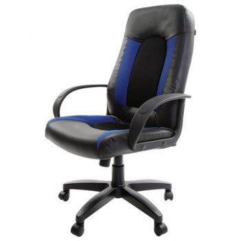 Кресло офисное BRABIX Strike EX-525 (сине-черный) в Большой Мурте - bolshaya-murta.mebel54.com | фото