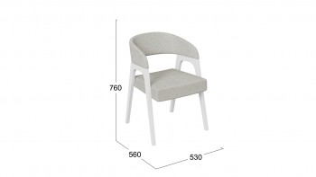 Кресло «Техас 1» (Белый матовый/Шенилл Estetica Moonstone №221) в Большой Мурте - bolshaya-murta.mebel54.com | фото