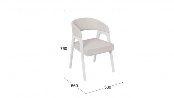 Кресло «Техас 1» (Белый матовый/Шенилл Estetica Vanille №220) в Большой Мурте - bolshaya-murta.mebel54.com | фото
