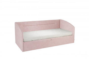Кровать 0.9 Альба Софа (Нежно-розовый велюр) в Большой Мурте - bolshaya-murta.mebel54.com | фото