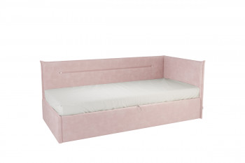 Кровать 0.9 Альба Тахта (Нежно-розовый велюр) в Большой Мурте - bolshaya-murta.mebel54.com | фото