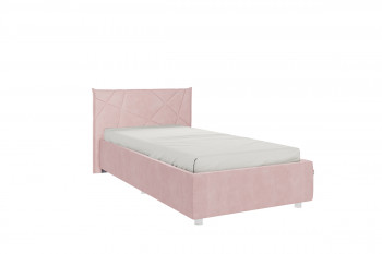 Кровать 0.9 Бест с основанием (Нежно-розовый велюр) в Большой Мурте - bolshaya-murta.mebel54.com | фото