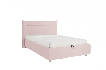 Кровать 1,2 Альба (Нежно-розовый велюр/под-мех) в Большой Мурте - bolshaya-murta.mebel54.com | фото