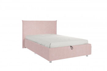 Кровать 1,2 Квест (Нежно-розовый велюр/под-мех) в Большой Мурте - bolshaya-murta.mebel54.com | фото