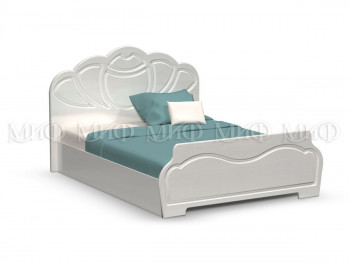 Кровать 1,4м Гармония (Белый/Белый глянец) в Большой Мурте - bolshaya-murta.mebel54.com | фото