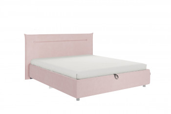 Кровать 1,6 Альба (Нежно-розовый велюр/под-мех) в Большой Мурте - bolshaya-murta.mebel54.com | фото