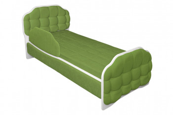 Кровать 160 Атлет 76 Зелёный (мягкий бортик) в Большой Мурте - bolshaya-murta.mebel54.com | фото