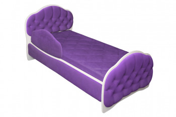Кровать 160 Гармония 32 Фиолетовый (мягкий бортик) в Большой Мурте - bolshaya-murta.mebel54.com | фото
