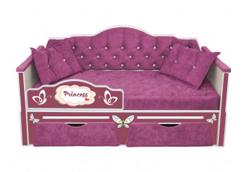 Кровать 160 серии Иллюзия 2 ящика 18 Сиреневый (подушки) в Большой Мурте - bolshaya-murta.mebel54.com | фото