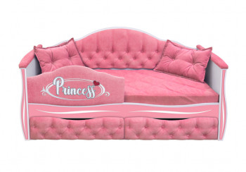Кровать 160 серии Иллюзия 2 ящика 36 Розовый (мягкий бортик/подушки) в Большой Мурте - bolshaya-murta.mebel54.com | фото
