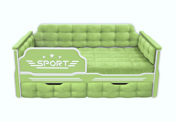 Кровать 160 серии Спорт 2 ящика 81 Фисташка (мягкие боковые накладки) в Большой Мурте - bolshaya-murta.mebel54.com | фото