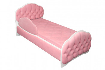 Кровать 170 Гармония 36 Светло-розовый (мягкий бортик) в Большой Мурте - bolshaya-murta.mebel54.com | фото