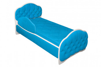 Кровать 170 Гармония 84 Ярко-голубой (мягкий бортик) в Большой Мурте - bolshaya-murta.mebel54.com | фото