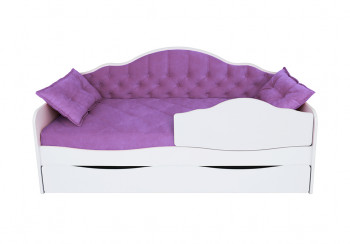 Кровать 170 серии Иллюзия Лайт 1 ящик 32 Фиолетовый (подушки) в Большой Мурте - bolshaya-murta.mebel54.com | фото