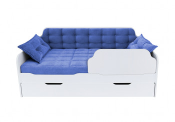 Кровать 170 серии Спорт Лайт 1 ящик 85 Синий (подушки) в Большой Мурте - bolshaya-murta.mebel54.com | фото