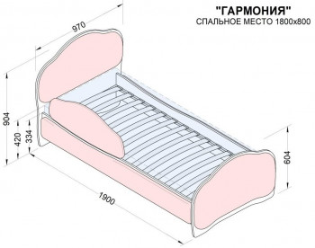 Кровать 180 Гармония 18 Бордовый (мягкий бортик) в Большой Мурте - bolshaya-murta.mebel54.com | фото