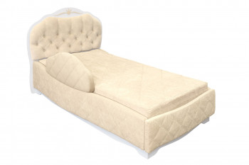 Кровать 190 Гармония Lux 02 Бежевый (мягкий бортик) в Большой Мурте - bolshaya-murta.mebel54.com | фото