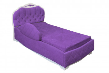 Кровать 190 Гармония Lux 32 Фиолетовый (мягкий бортик) в Большой Мурте - bolshaya-murta.mebel54.com | фото