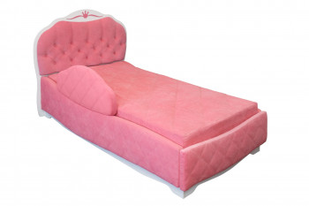 Кровать 190 Гармония Lux 36 Розовый (мягкий бортик) в Большой Мурте - bolshaya-murta.mebel54.com | фото