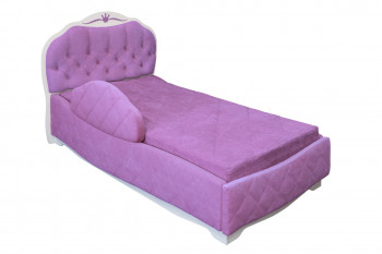 Кровать 190 Гармония Lux 67 Светло-фиолетовый (мягкий бортик) в Большой Мурте - bolshaya-murta.mebel54.com | фото