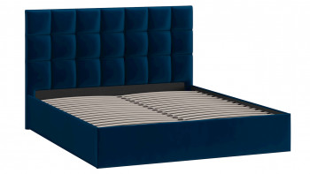 Кровать без ПМ «Эмбер» Велюр Confetti/Blue в Большой Мурте - bolshaya-murta.mebel54.com | фото